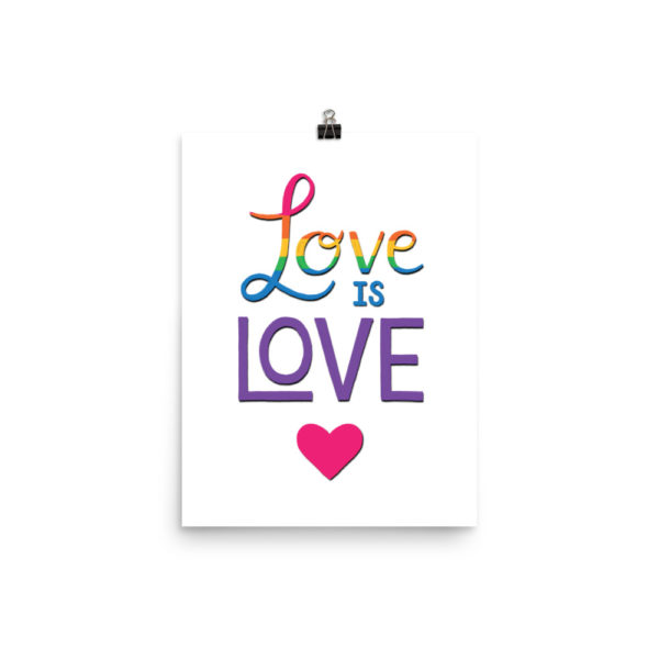 love is love lgbt poster